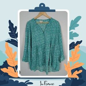 Button-Front Women's Blouse Size 1x
